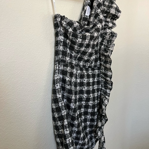 LOVERS AND FRIENDS x REVOLVE | Seana Mini Ruffle Dress in Black & Ivory | Size S - Picture 5 of 12